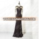 Luxury Fashionable Custom Sexy Revealing Stain Backless Lace Beaded Women Evening Dress